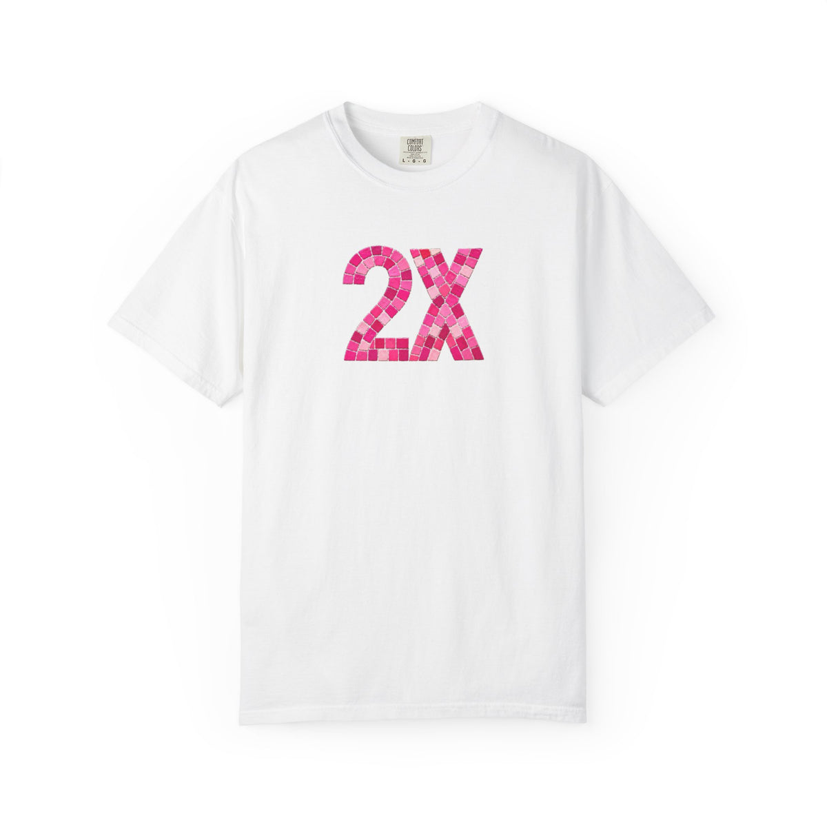 Pink Mosaic 2X Logo T