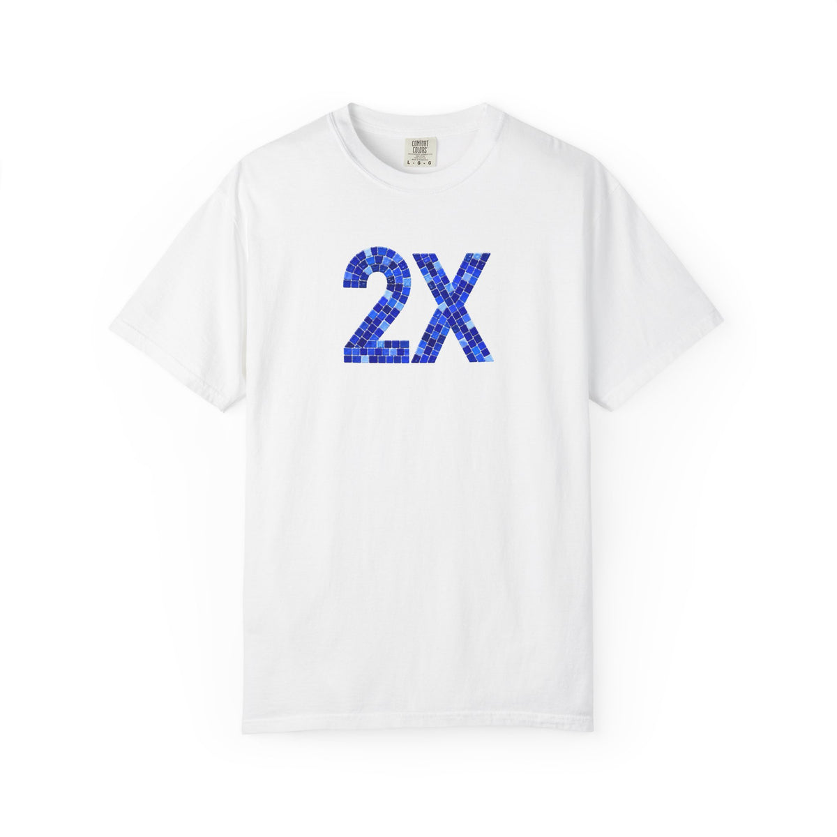 Blue Mosaic 2X Logo T