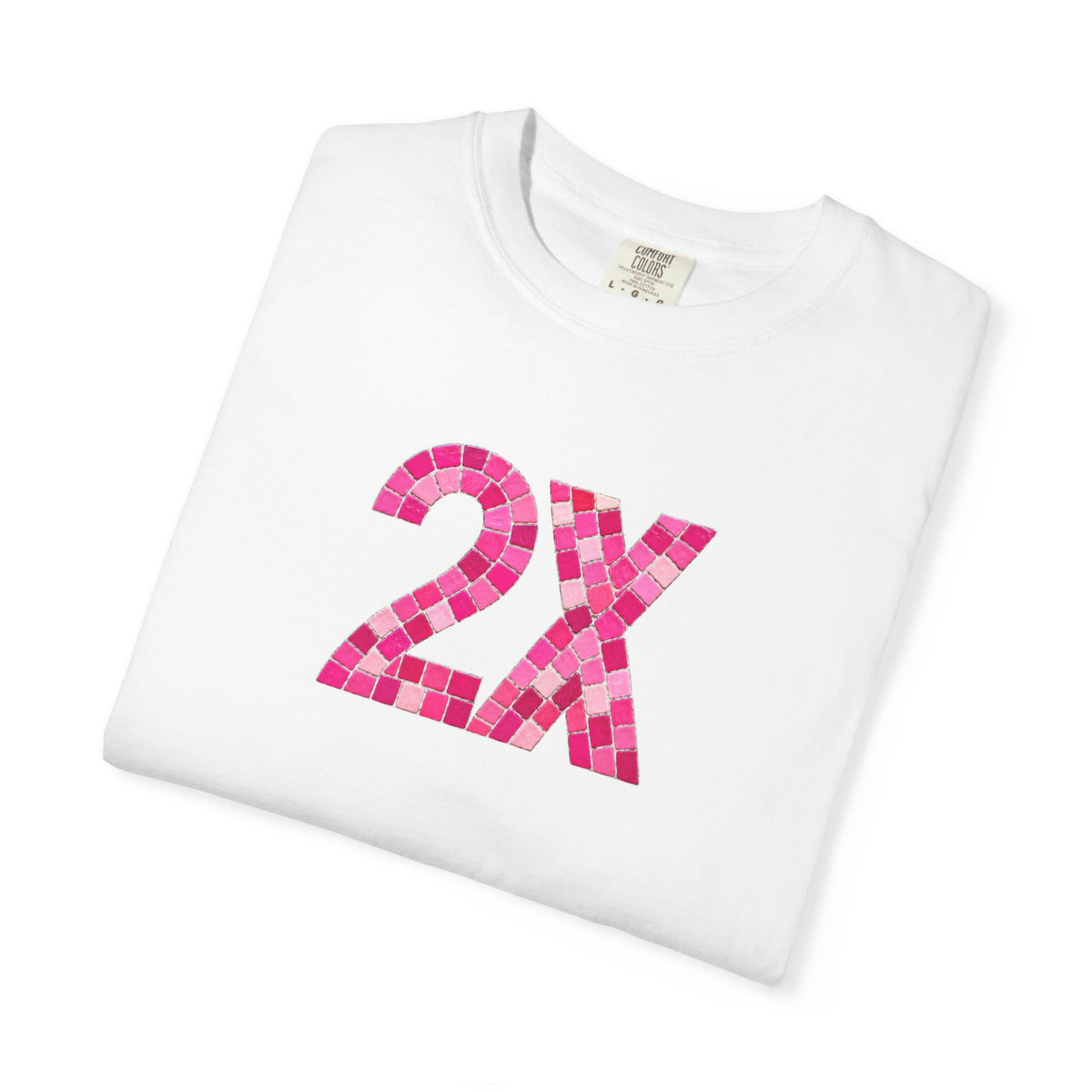 Pink Mosaic 2X Logo T