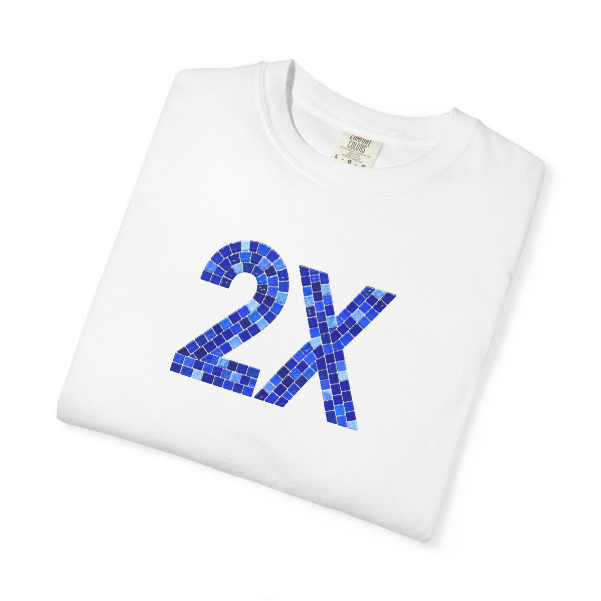 Blue Mosaic 2X Logo T